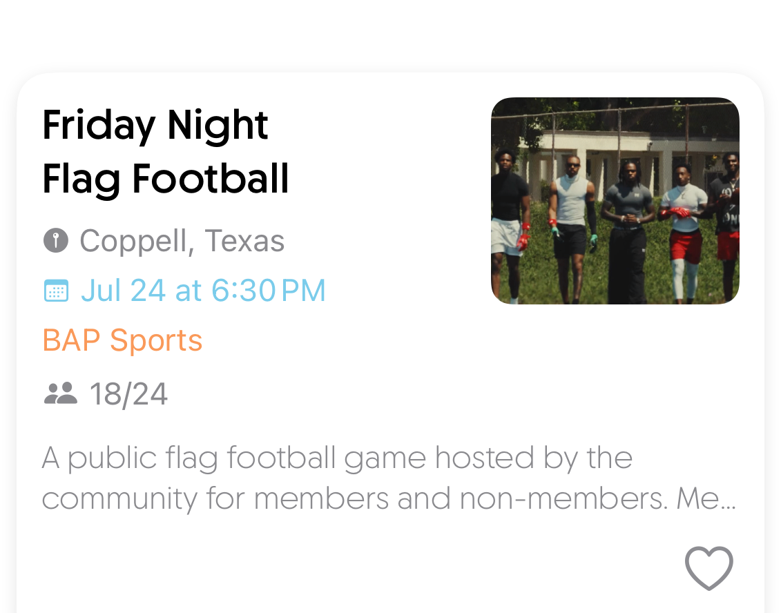 Friday Night Flag Football event