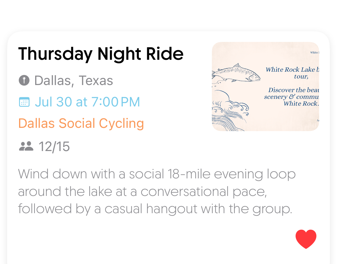 Thursday Night Ride event